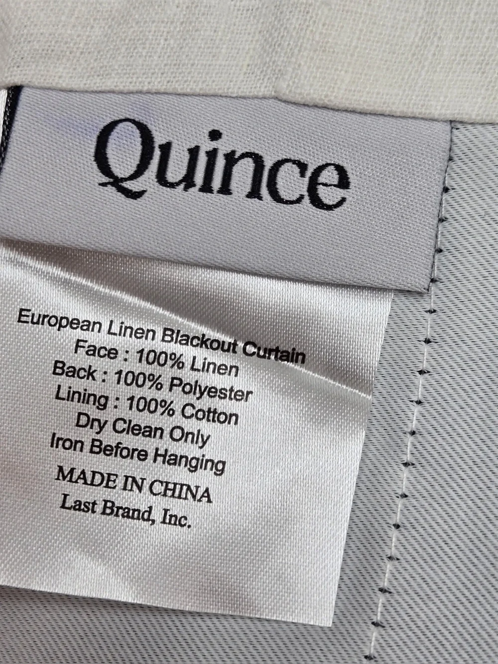 Quince includes 48x84